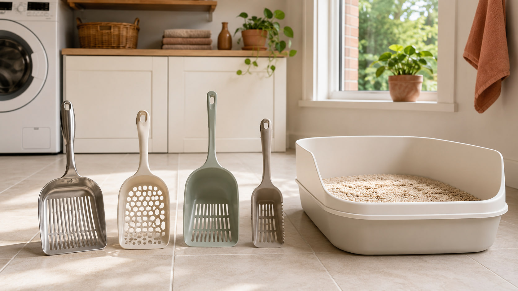 Beste kattenbakschep: 6 scheppen naast elkaar
