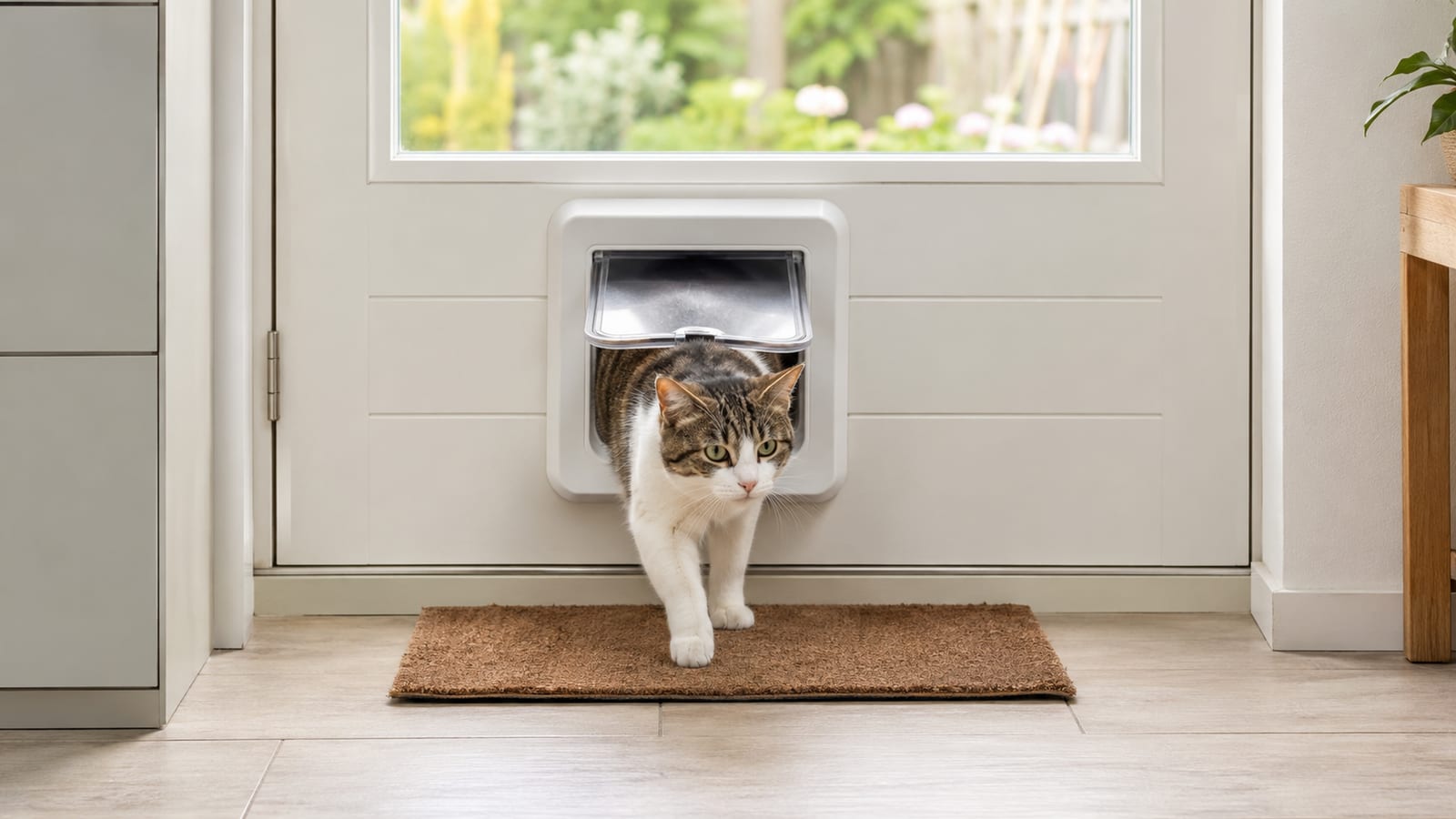 Beste kattenluik met chip: 4 microchipluiken op een rij