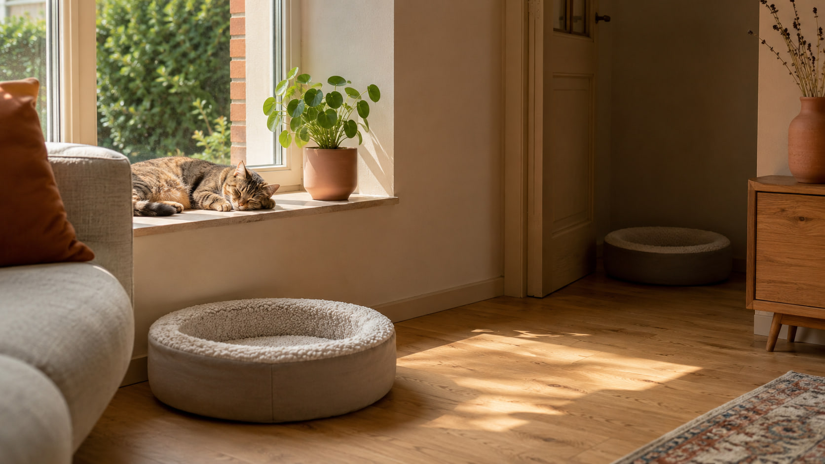 Waarom slaapt je kat niet in zijn mand? Wat helpt