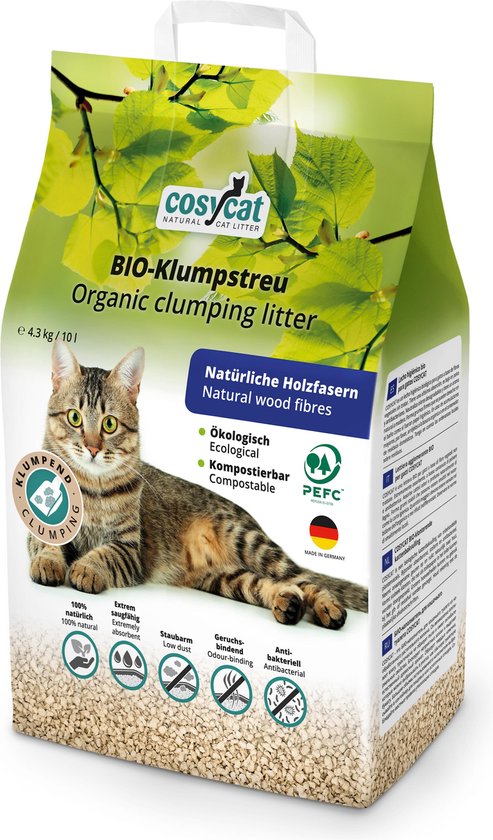 Cosycat kattenbakvulling review: hout dat klontert